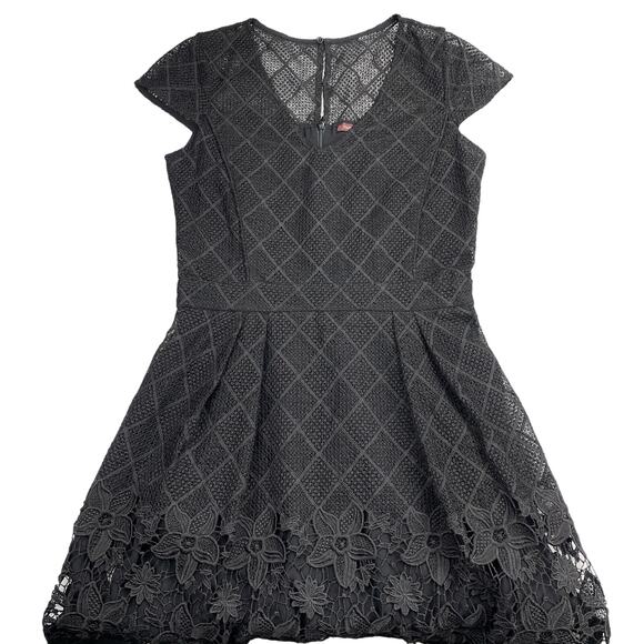 COMPTOIR DES COTONNIERS Lace Black Fit & Flare Dress Sz XXS - Picture 2 of 15